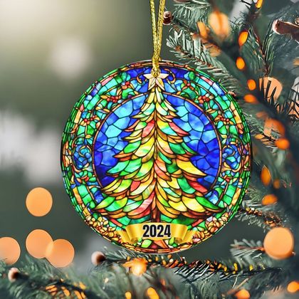 Christmas Tree 2024 Ceramic Ornament, Christmas Ornaments Decoration, Christmas Ceramic, Holiday Gift Idea